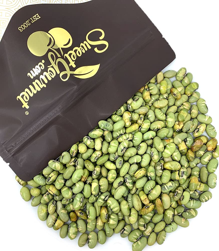 SweetGourmet Lightly Salted Dry Roasted Imported Edamame Green Soybeans | 1 Pound