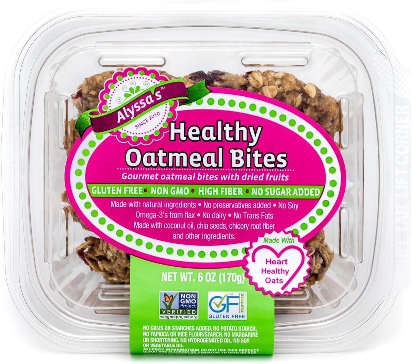 Alyssa’s Oatmeal Bites ⎸ Gluten Free Cookies, Healthy Snacks from The Bakery ⎸ Sugar Free Soft Cookies, Low Carb, Keto Protein Snacks ⎸ Gluten Free Snacks for Kids ⎸ 8 Cookies per Box, 1 Pack