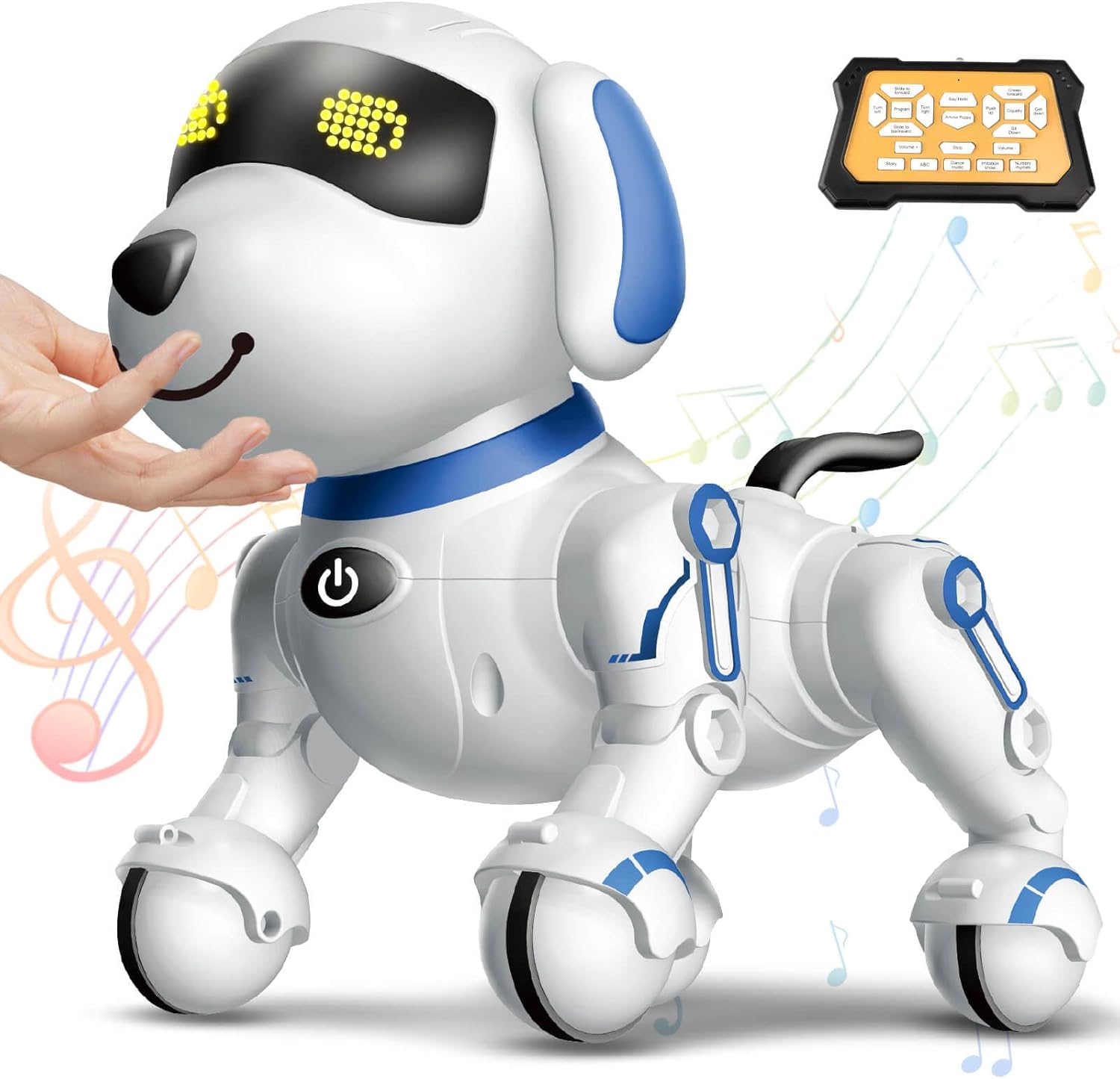 Dolanus Robot Dog for Kids 8-12, Remote Control Smart Robotic Pets That Acts Like a Real Dogs Touch Interactive Walking Talking Barking Toys for Girls Boys Toddler, Gifts for 4 5 6 7 8 12 Years Old