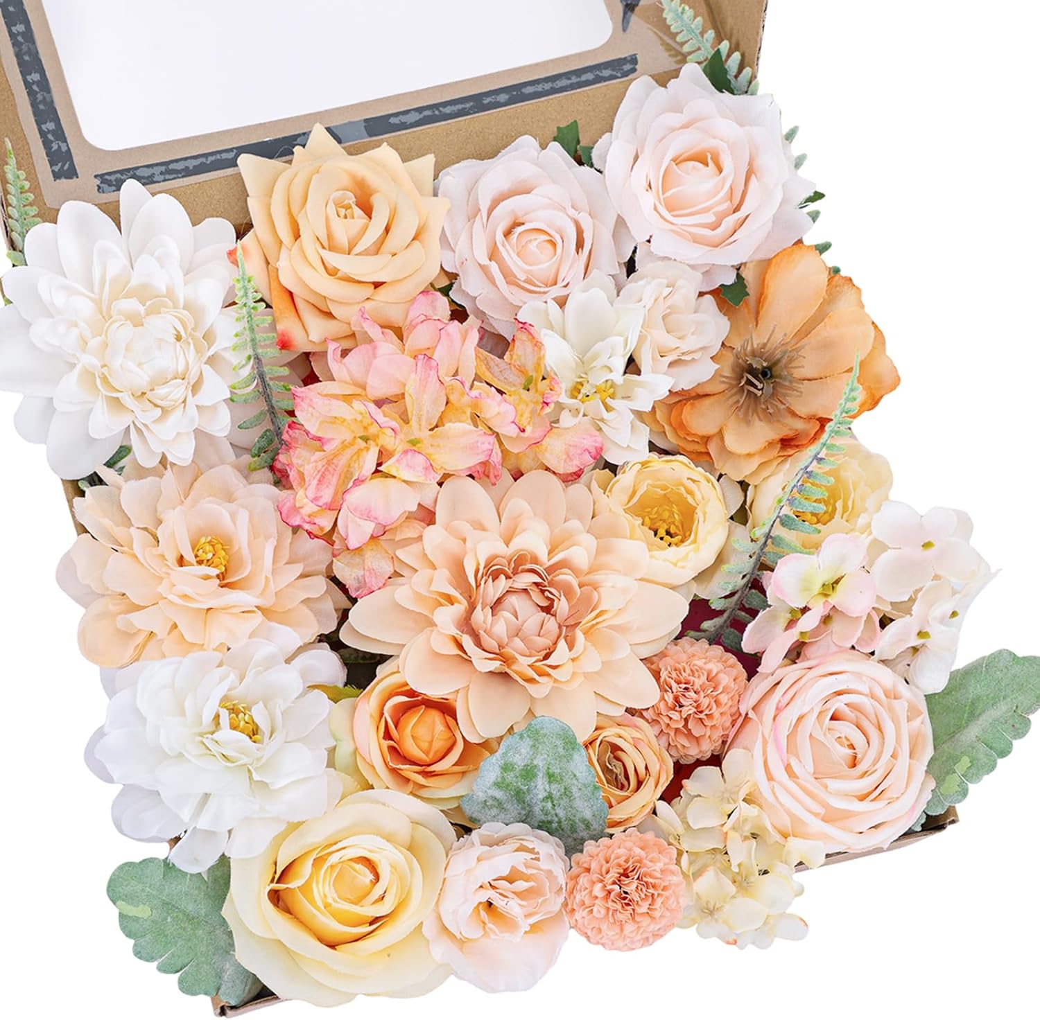 CEWOR Silk Flowers Artificial Flowers for DIY Wedding Bouquets Combo Centerpieces Arrangements Party Bridal Baby Shower Home Decorations
