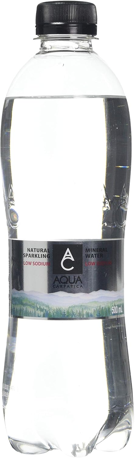 AQUA Carpatica Naturally Sparkling Mineral Water 500ml PET (pack of 12) Naturally Nitrate Free