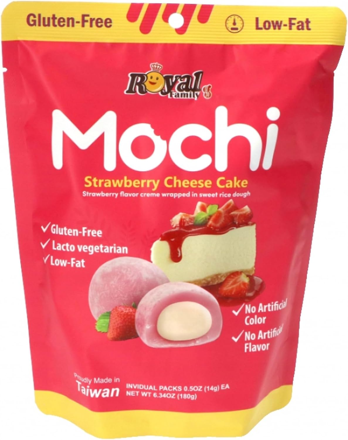 Royal Family Gluten Free Mochi Strawberry Cheese Cake 180g