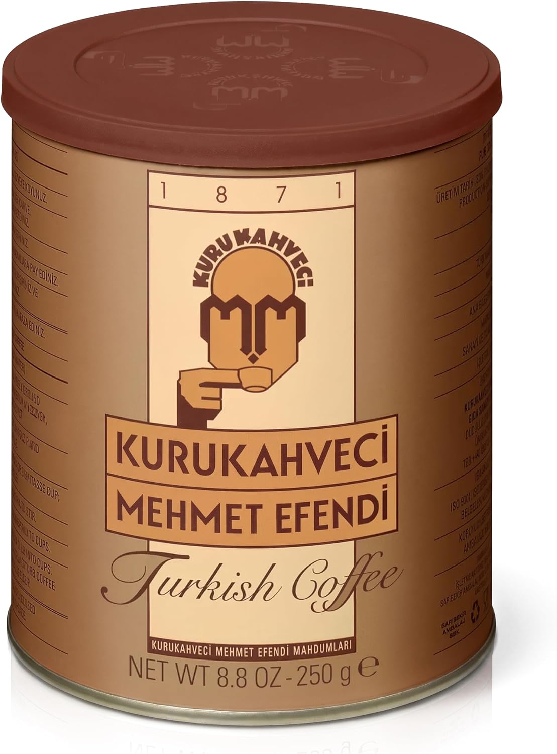 Kurukahveci Mehmet Efendi Turkish Coffee, Medium Roast for Cezve, 250 g