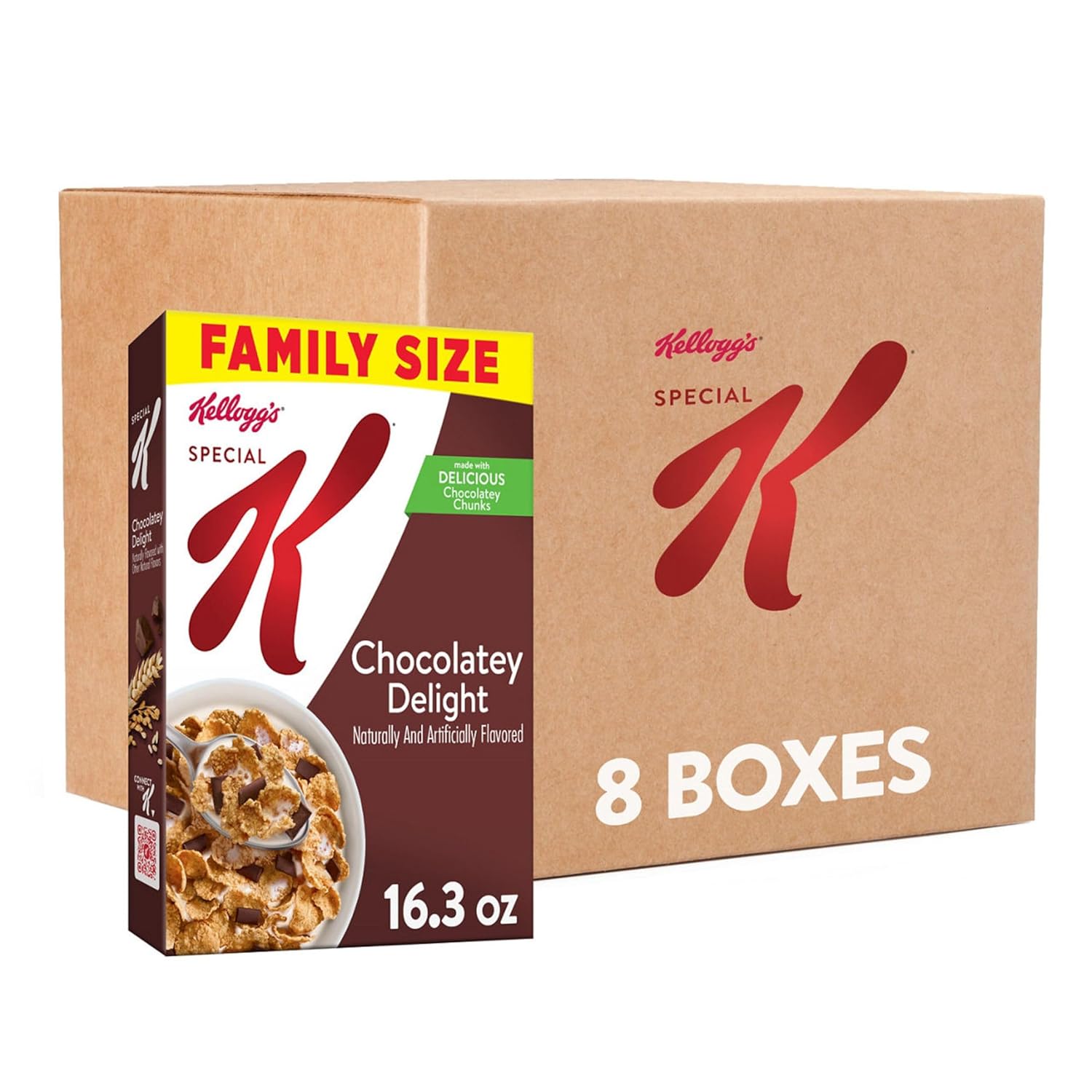 Kellogg's Special K Breakfast Cereal, Fiber Cereal, Family Breakfast, Family Size, Chocolatey Delight, 16.3oz Box (1 Box)