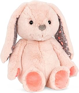 B. toys- B. softies- 12" Pink Plush Bunny - Huggable Stuffed Animal Bunny Toy- Soft & Cuddly- Washable- Newborns, Toddlers, Kids-0 Months +