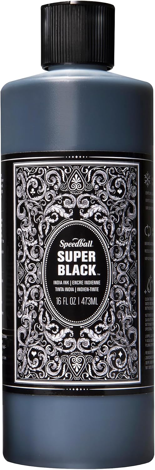 Speedball Super Black India Ink, 16-Ounce