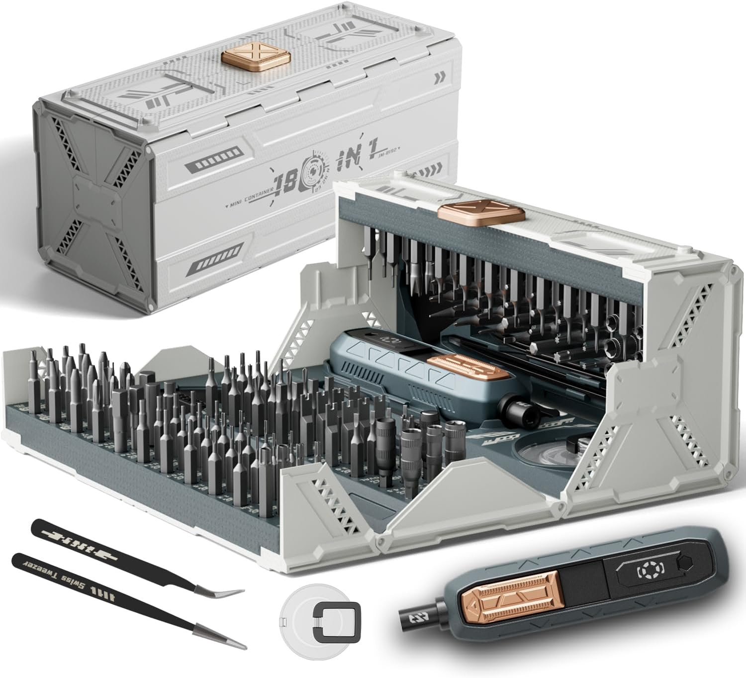 180 in 1 Manual Precision Screwdriver Set, Professional Computer Screwdriver Kit, Magnetic Repair Tool Kit with Home Drill Bits for iPhone Computer Laptop ablet Watch Xbox Game Console