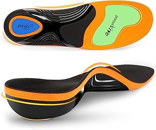 Work Boot Insoles for Standing All Day, High Arch Support Orthotic Shoe Inserts Relief Plantar Fasciitis, Flat Feet, Achilles Tendonitis - Women Men Memory Foam Cloud Step Gel Insoles -M(Men's 8-9)