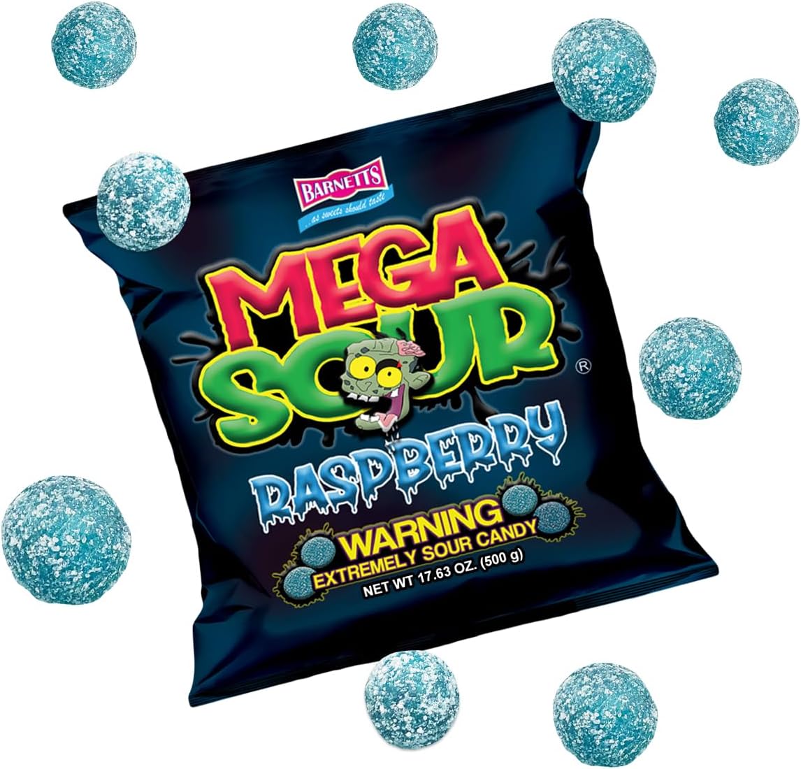 BARNETTS MEGA Sour Raspberry 500g