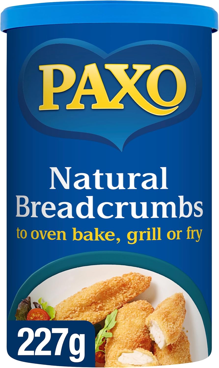 Paxo Quick and Easy Natural Breadcrumbs, 227 g Drum (Pack of 1)