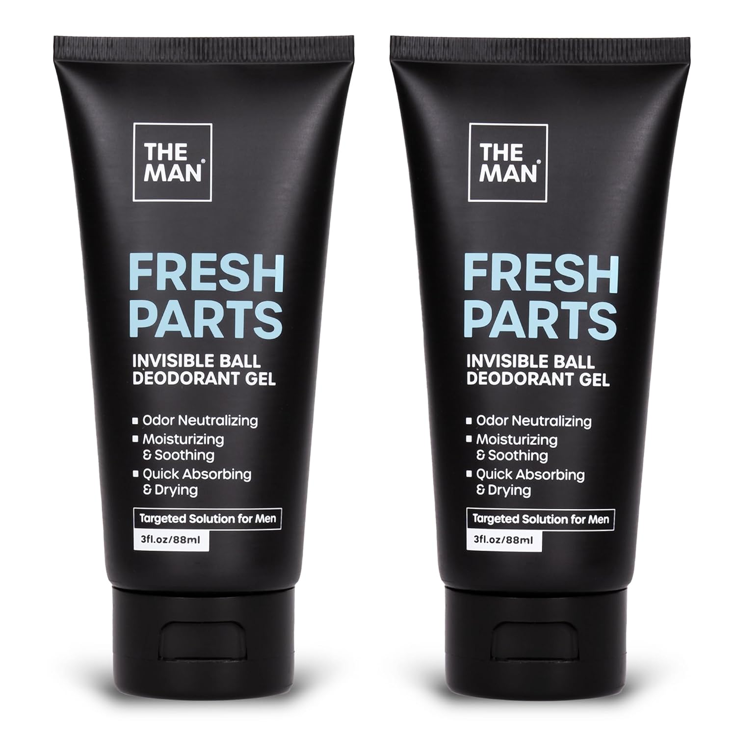 The Man Fresh Parts-Invisible Ball Deodorant Gel-Odor Control & Intimate Hygiene for Men-Quick Drying Balls, Crotch & Groin Gel-No Sticky or Powdery Residue-Sweat Defense for Happy Nuts (3fl.oz)