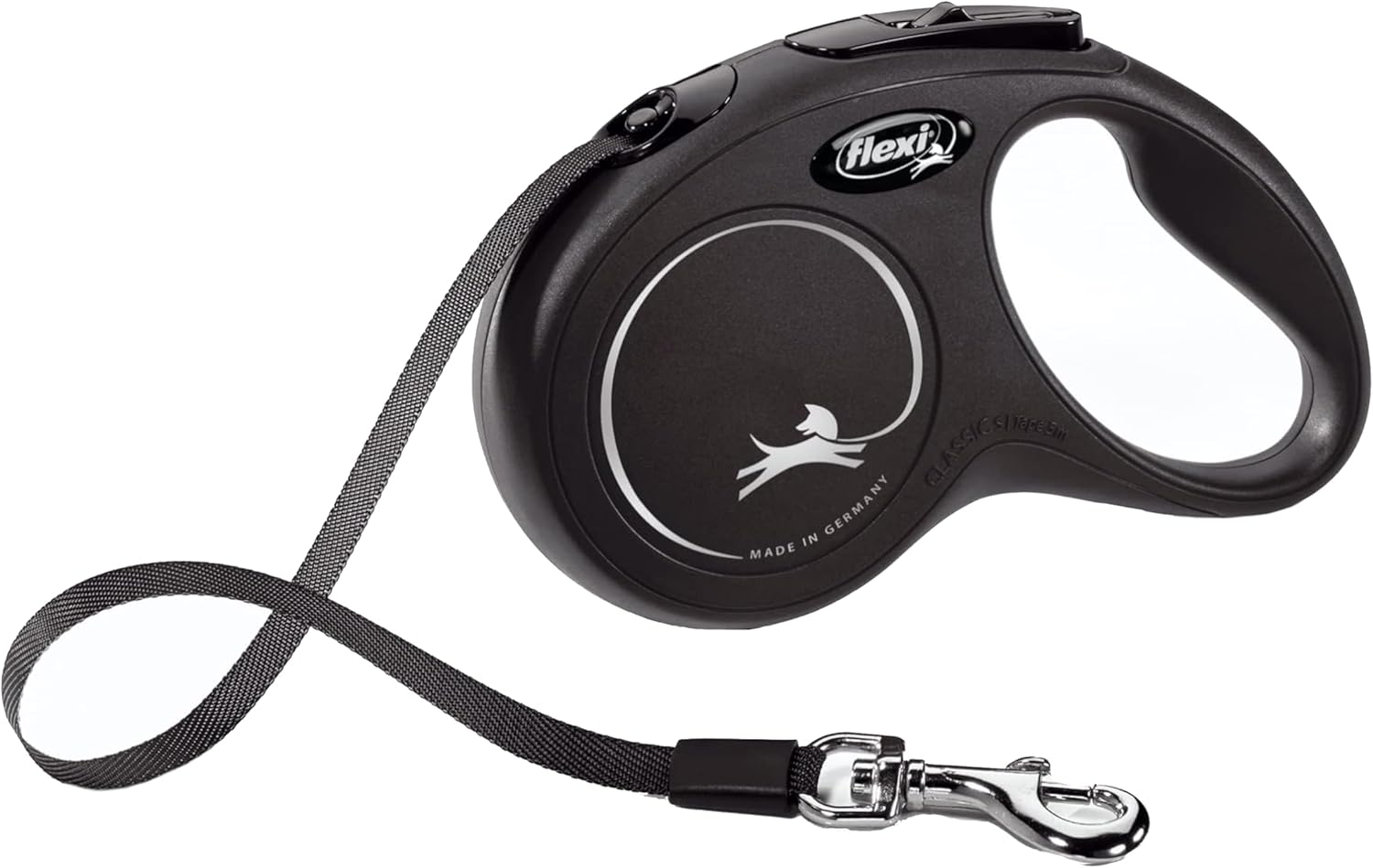 flexi New Classic Retractable Lead Tape, Small, 5 m, Black