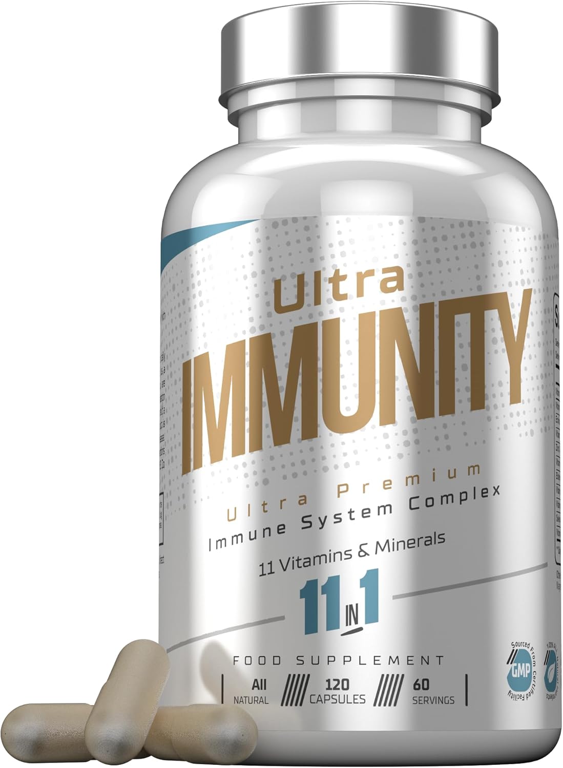 Ultra Premium Immune System Booster Supplement - Ultra Immunity | Immune System Support | Vitamin D, Vitamin C, Zinc, B12, Multivitamin 120 Capsules