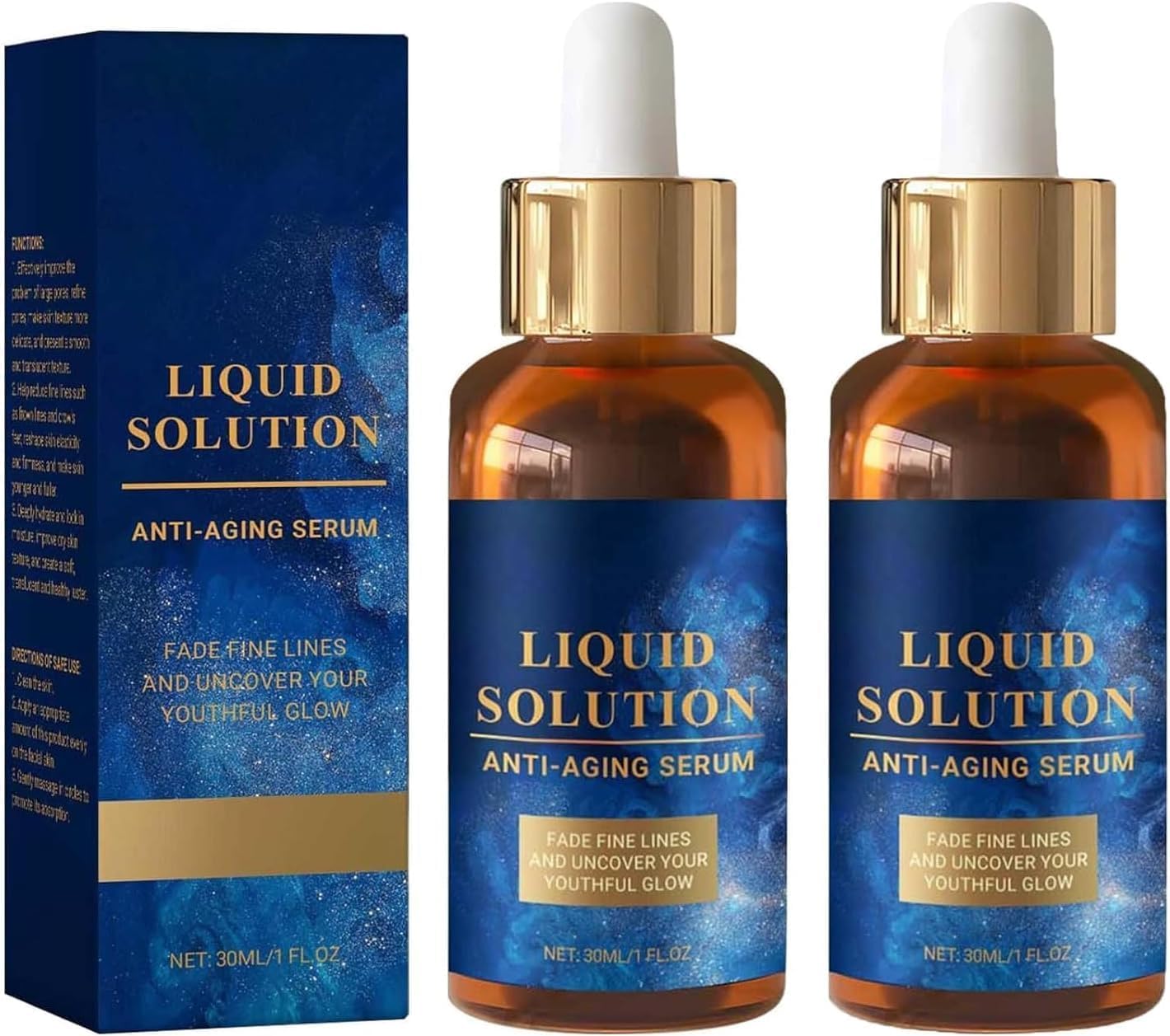 2pcs Liquid Bo-tox Serum, OlavitasLiquid Solution,BoT-ox Stock Solution Face Serums,Liquid Wrinkle Reduction Anti Aging Instant Face Lift Reduce Fine Lines Castor Oil