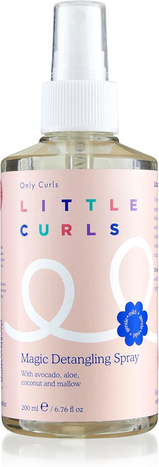 Only Curls Little Curls Magic Detangling Spray, 200ml, Kids Hair Detangler, Tames Tangles & Hydrates, Gentle Leave-In Conditioner, Easy Routine, Vegan & Cruelty Free, For All Curly Hair Types