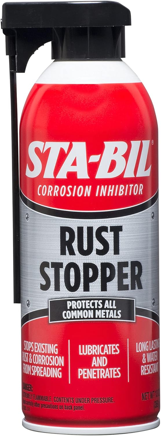 STA-BIL Rust Stopper - Anti-Corrosion Spray and Antirust Lubricant - Prevents Car Rust, Protects Battery Terminals, Stops Existing Rust, Rust Preventative Coating - 13 Oz (22003)