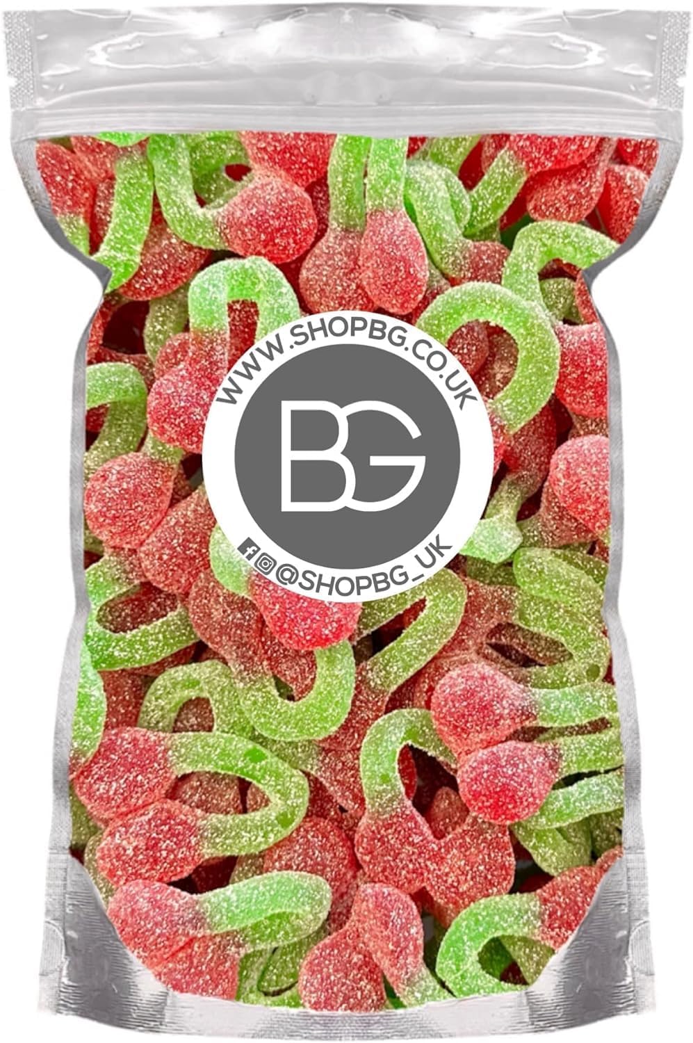 BG Pick & Mix Sweets Candy Pick n Mix Choose Your Sweetie Pouch 800g (- Fizzy Giant Cherries)