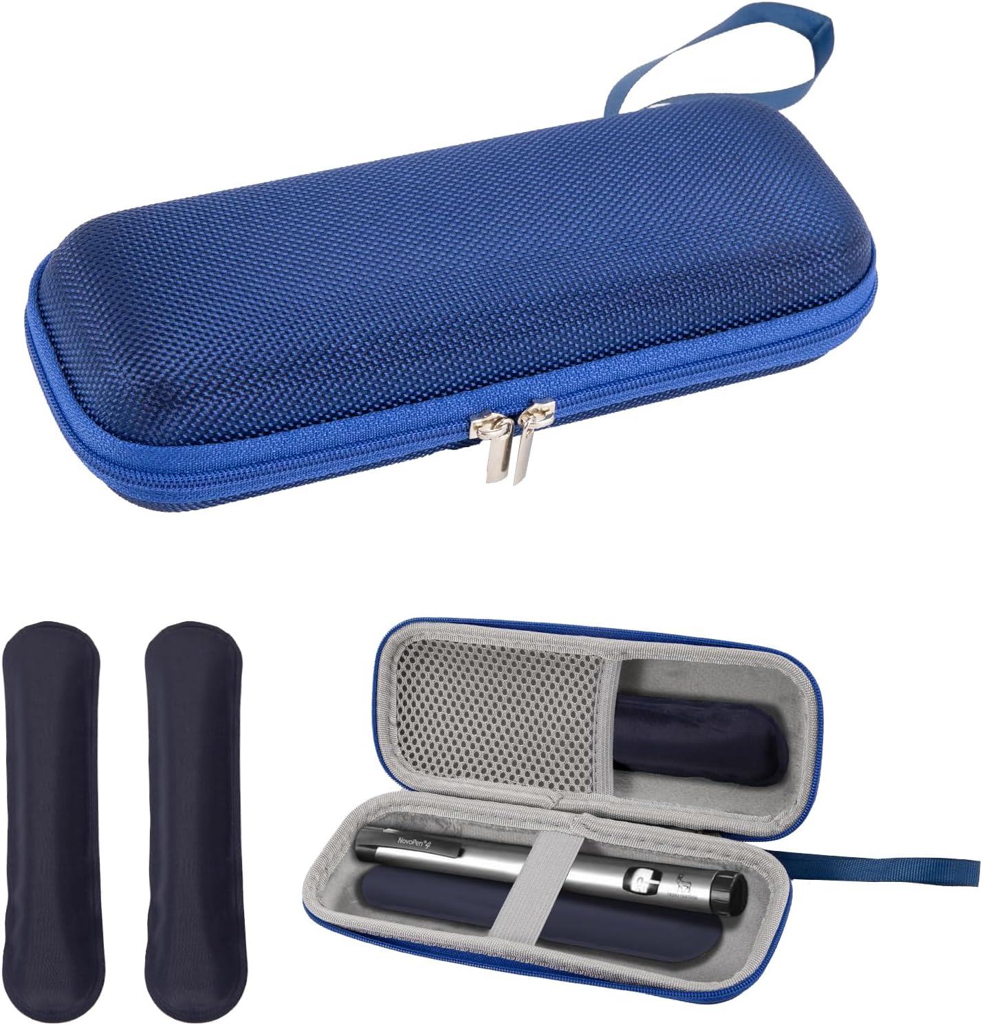 Nogsay Insulin Cooler Travel Case,Medicine Cooler for Travel with 2 Ice Packs,Diabetic Supplies Pen Case,Portable Insulin Travail Cases,Cooling Cases Insulated Organizer