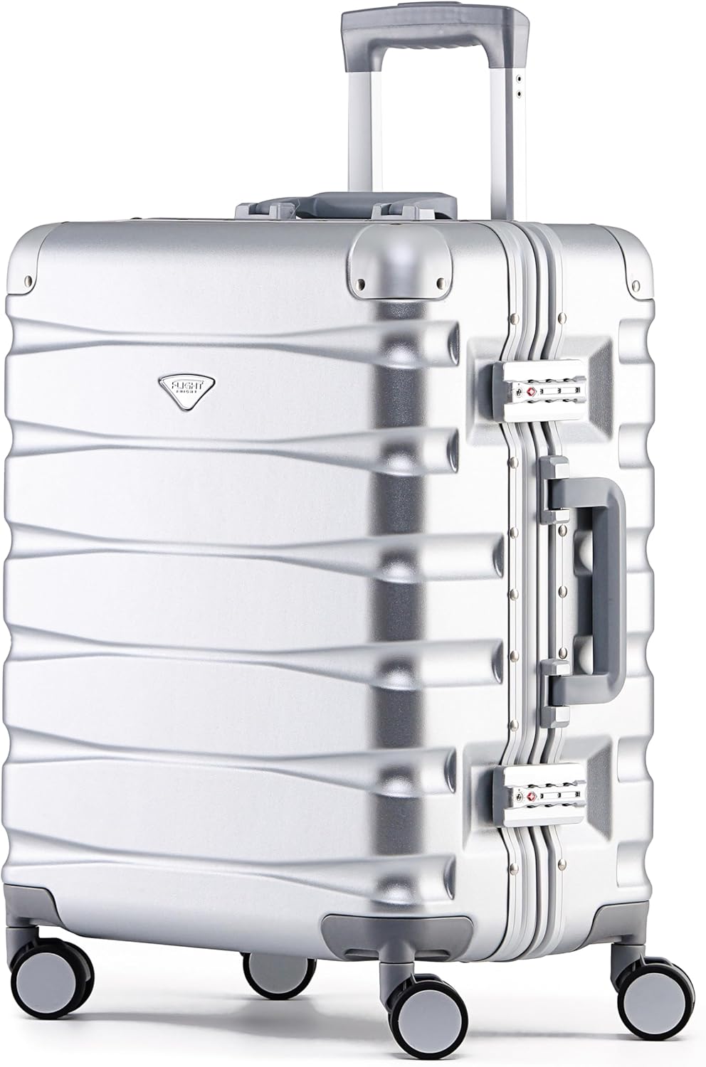 Flight Knight Premium Travel Suitcase - 8 Spinner Wheels - Built-in TSA Lock Lightweight Aluminium Frame, ABS Hard Shell Carry on Check in Luggage Highly Durable - Approved for Over 100 Airlines