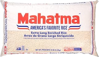 Mahatma Extra Long Grain White Rice, 10 Pound, Gluten-Free and Non-GMO, Rice Bulk Bag (Pack of 1)