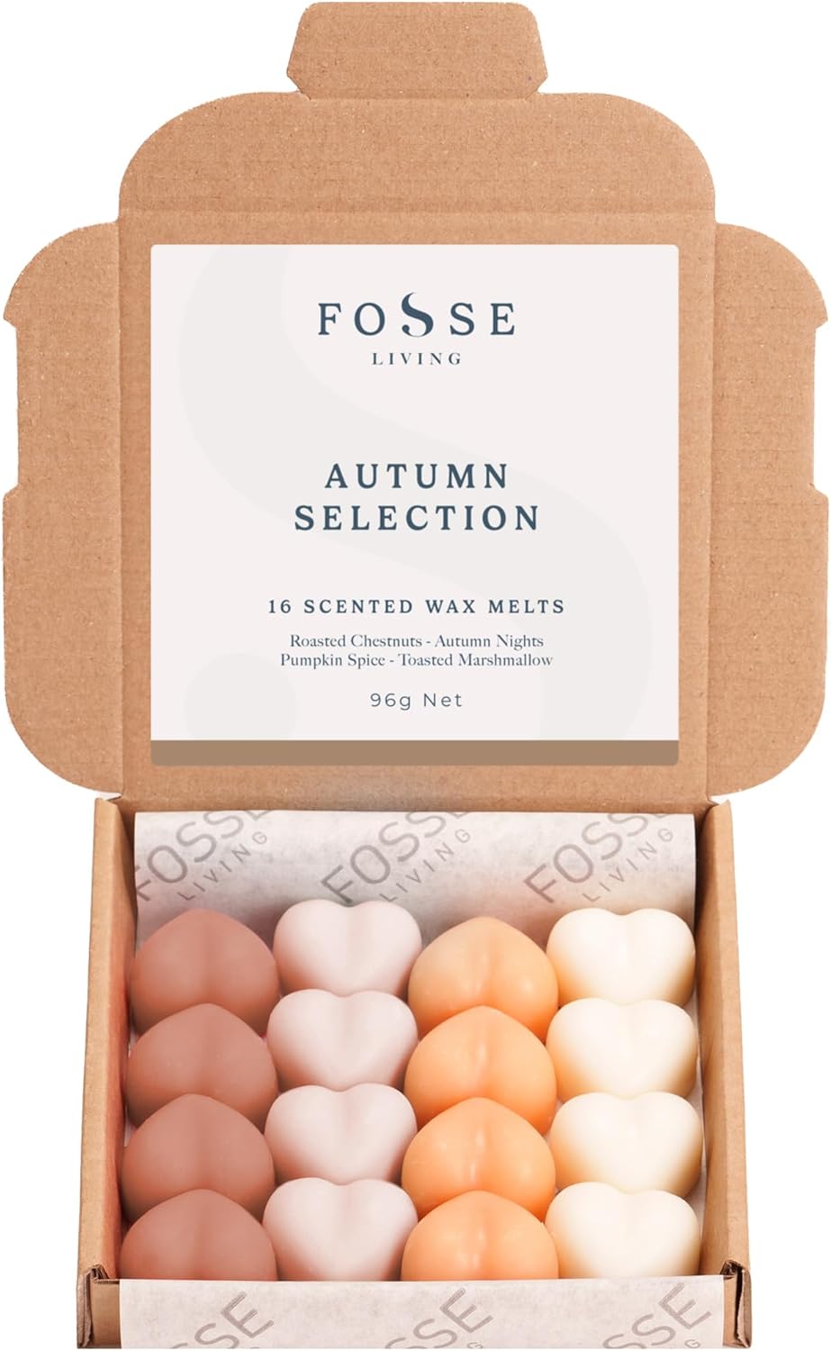 Autumn Selection Strong Scented Wax Melts 16 Pack - The Gift for Every Occasion – 4 Autumn Scent Picks – Toasted Marshmallow, Pumpkin Spice, Autumn Nights and Roasted Chestnuts
