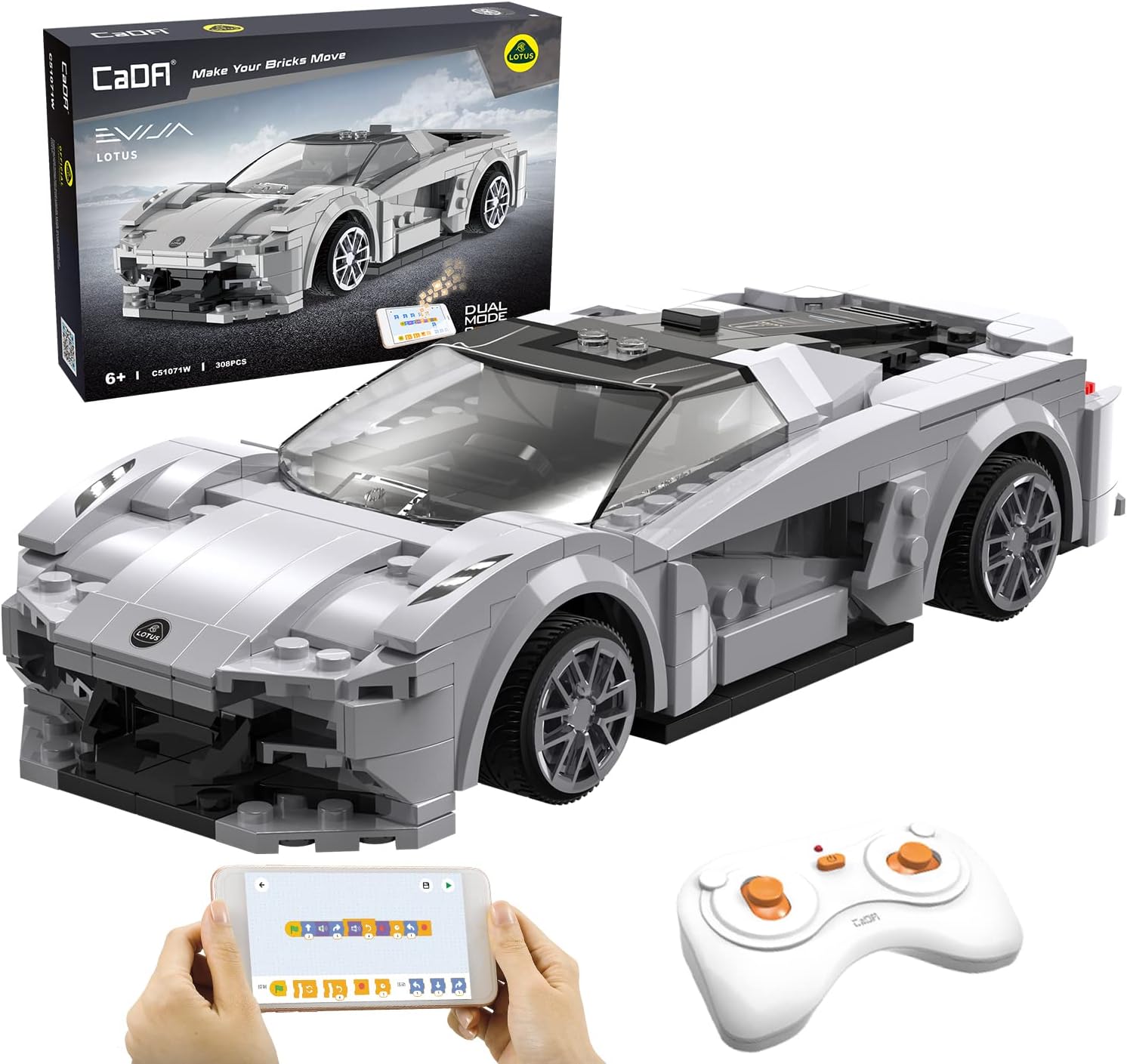 Lotus Evija Electric Hypercar - 308 Pieces - Self-Build Brick Building Block Model C51071W