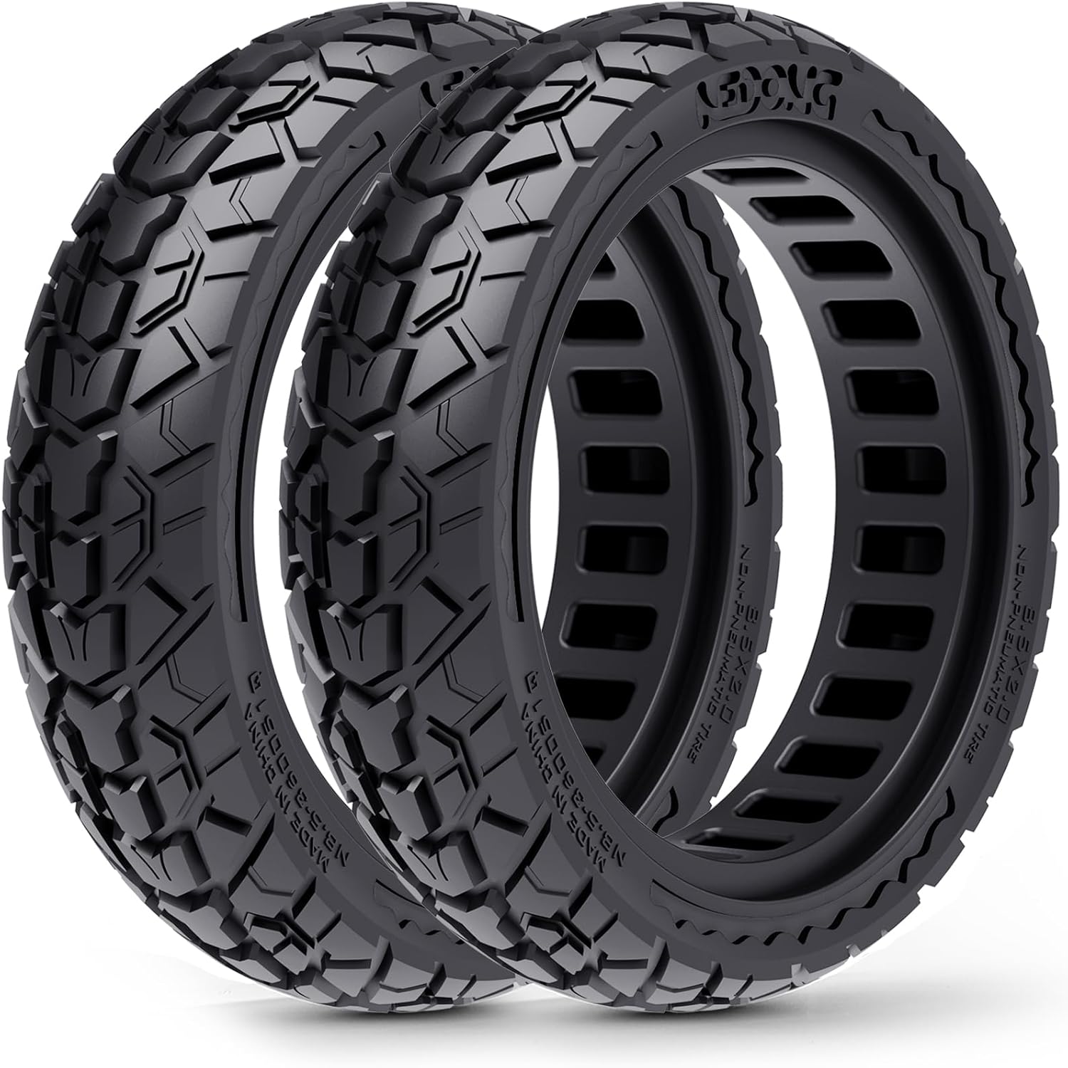 BABEJIA 2 Pack 50/75-6.1 Scooter Tyres Tubeless, Upgrade Your Scooter with 8 1/2 x2 Off-Road Tyres, 8.5x2.0 Replacement Scooter Tires Compatible with Xiaomi 3/3 Lite/M365, Hiboy S2, etc