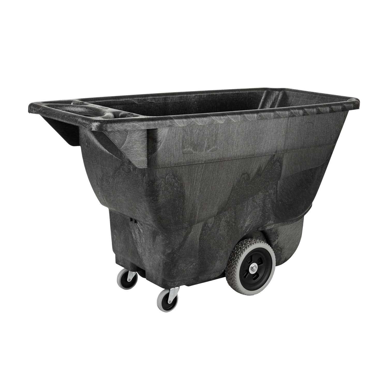 Rubbermaid Commercial Products Tilt Dump Truck, 450 lbs 1/2 Cubic Yard Heavy Load Capacity with Wheels, Black, Trash Recycling Cart for Construction/Commercial/Industrial Transportation