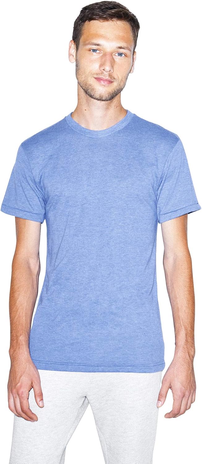 American Apparel Unisex Adult Tri-Blend Crewneck Track Short Sleeve T-Shirt