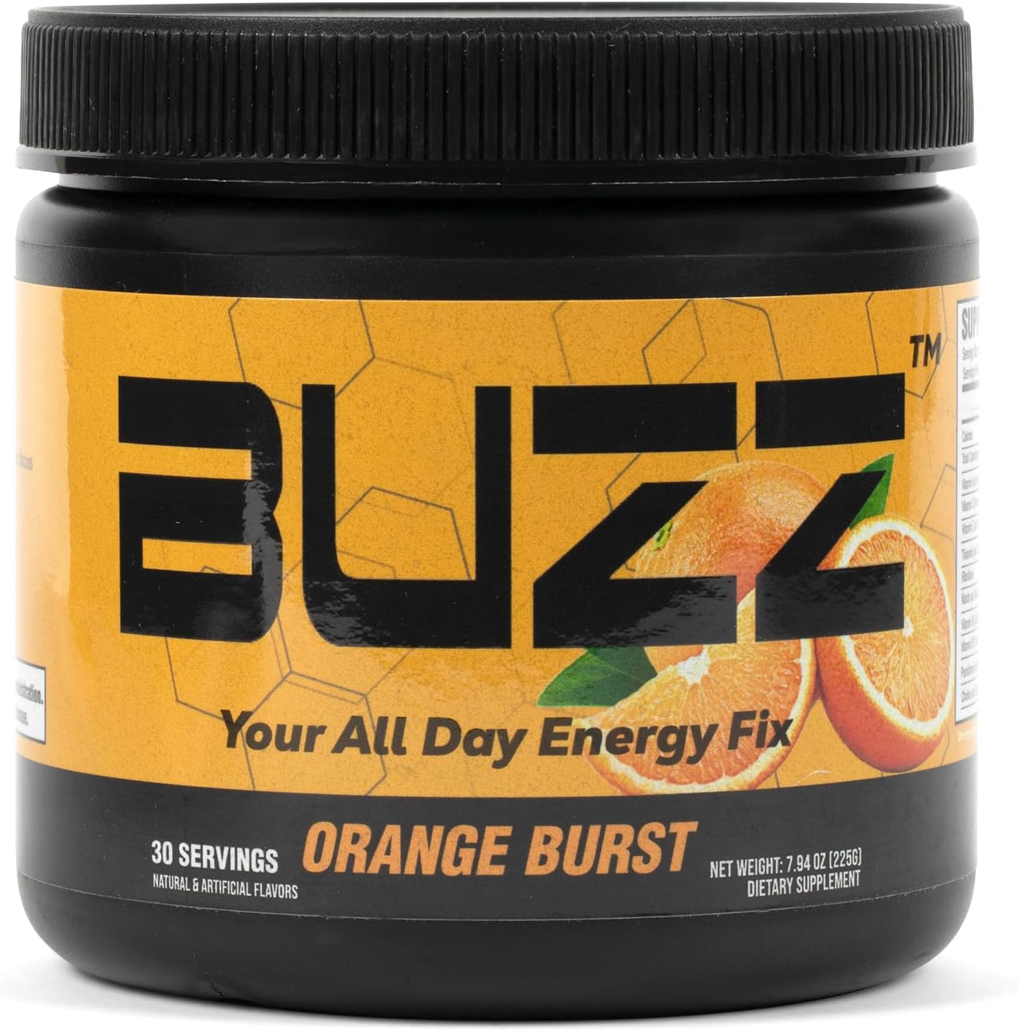 Morning Buzz Energy Drink Powder - Energy Boost Drink Mix - Sugar-Free Energy with Antioxidants - Morning Kickstart and Sports Nutrition Endurance Product - 30 Servings, Orange Burst, 8 Ounces