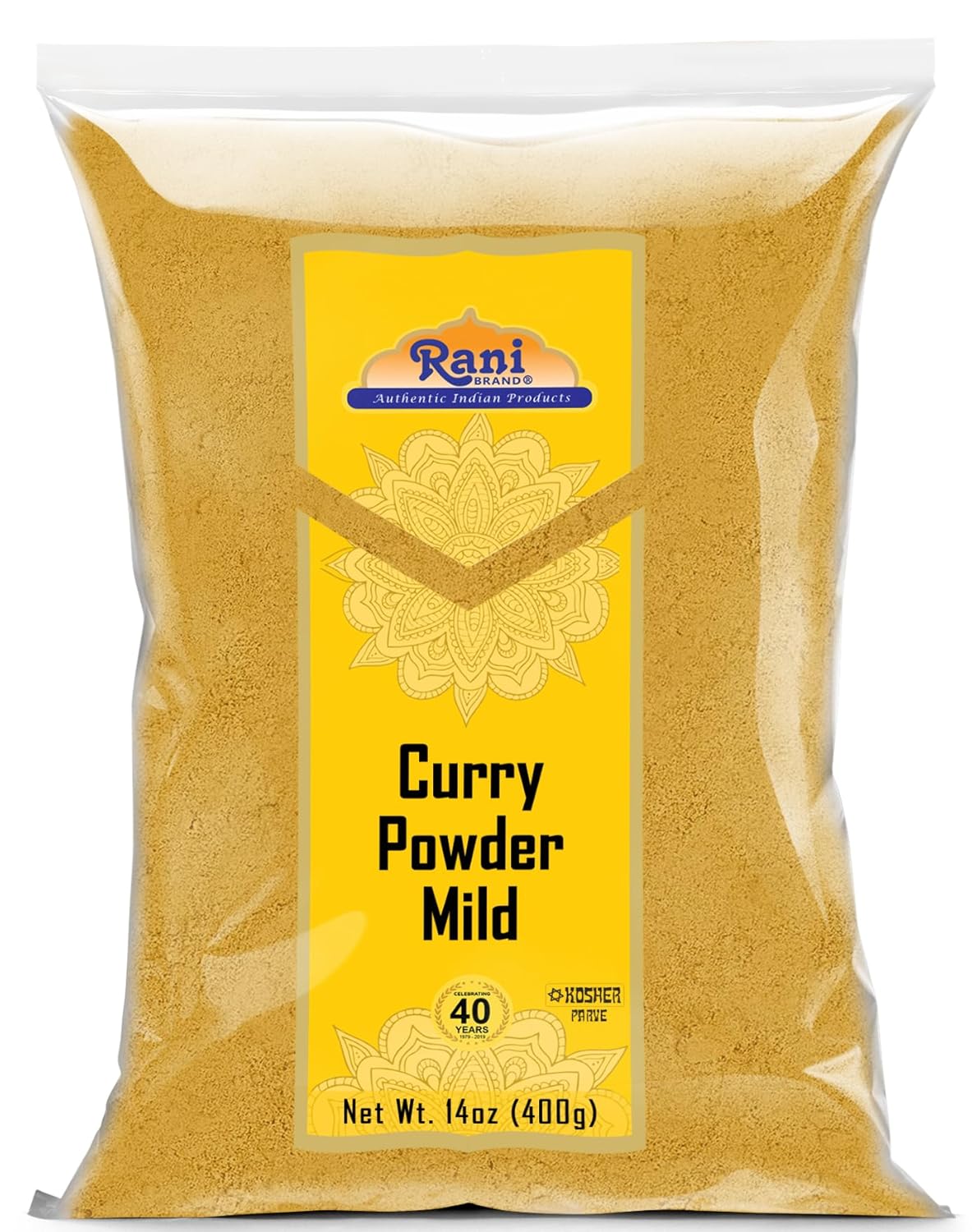 Rani Curry Powder Mild (10-Spice Authentic Indian Blend) 14oz (400g) ~ All Natural | Salt-Free | NO Chili or Peppers | Vegan | No Colors | Gluten Friendly | NON-GMO | Indian Origin