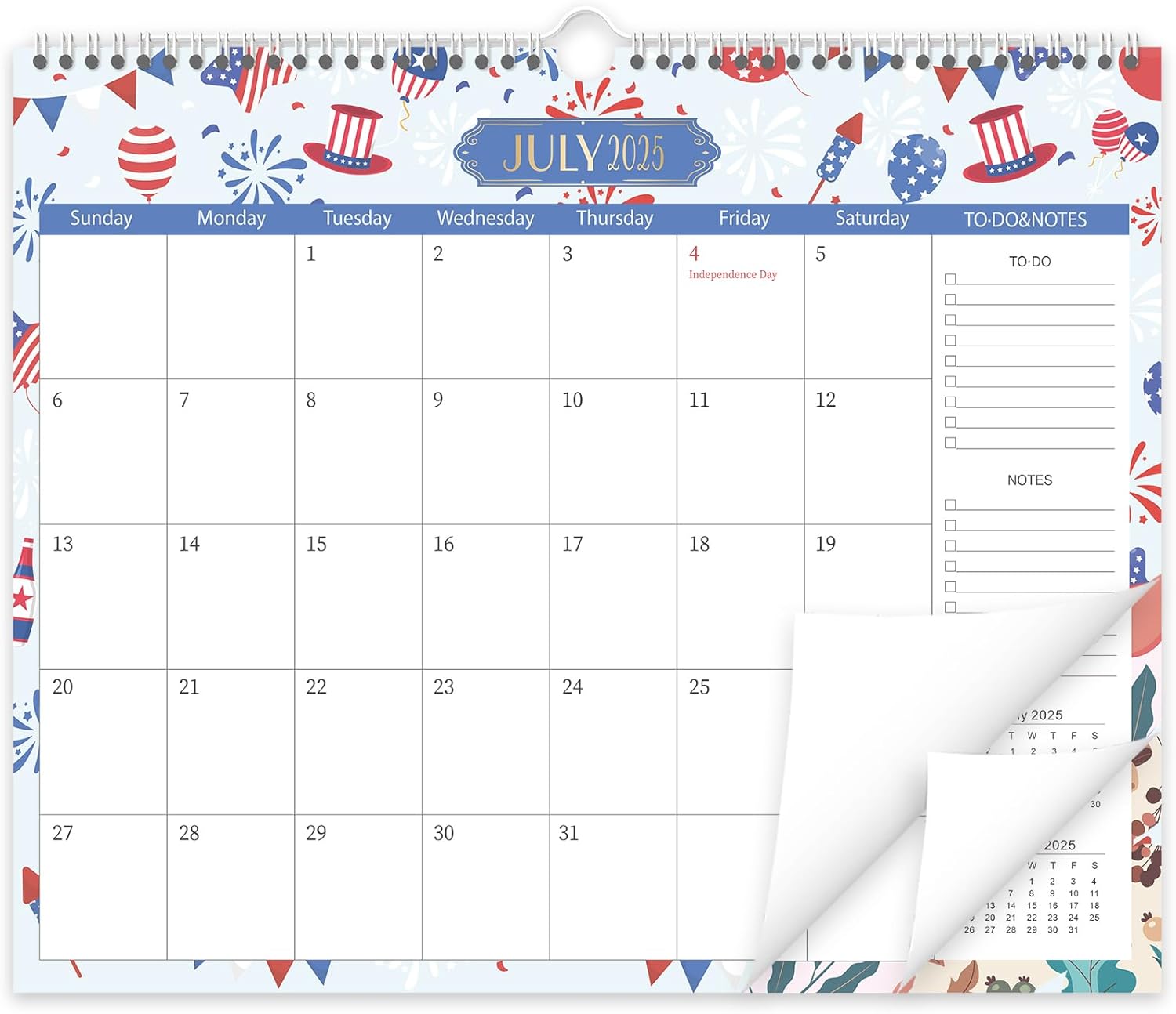 GuassLee Wall Calendar 2025-2026, School Year Calendar from Jun. 2025 to Dec. 2026, 19-Month Paper Wall Calendar with To-Do List and Notes for Office School Home Teacher Planning, 14” x 11.5”