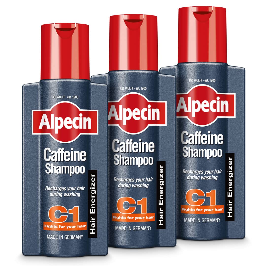 Alpecin Caffeine Shampoo C1, 3 x 250 ml - For natural hair growth