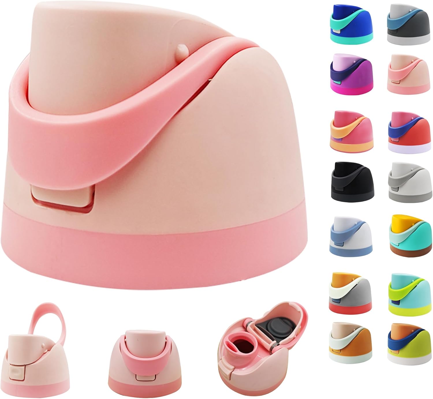 Replacement Lid for Owala Freesip, One Button Water Bottle Top Replacement Cap Compatible with Owala Cup 16oz 24oz 32oz 40oz, Leakproof Replacement Lids Accessory，BPA-Free (Pink)