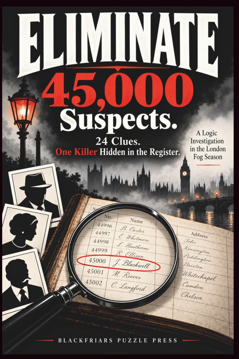 ELIMINATE: 45,000 Suspects, 24 Clues, One Killer Hidden in the Register | A Logic Investigation in the London Fog Season