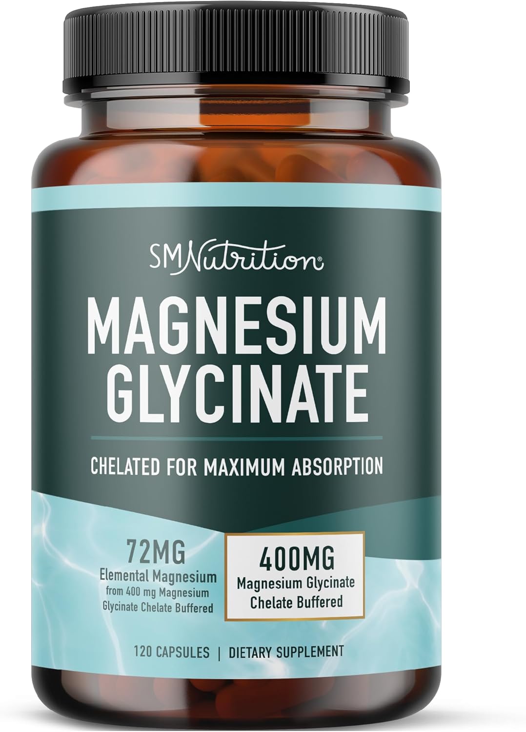 Magnesium Glycinate 400mg | Chelated Magnesium Glycinate for Maximum Absorption & Bioavailability | Relaxation, Muscle Health, Stress & Energy Support Supplement | 120 Capsules (2-Month Supply)