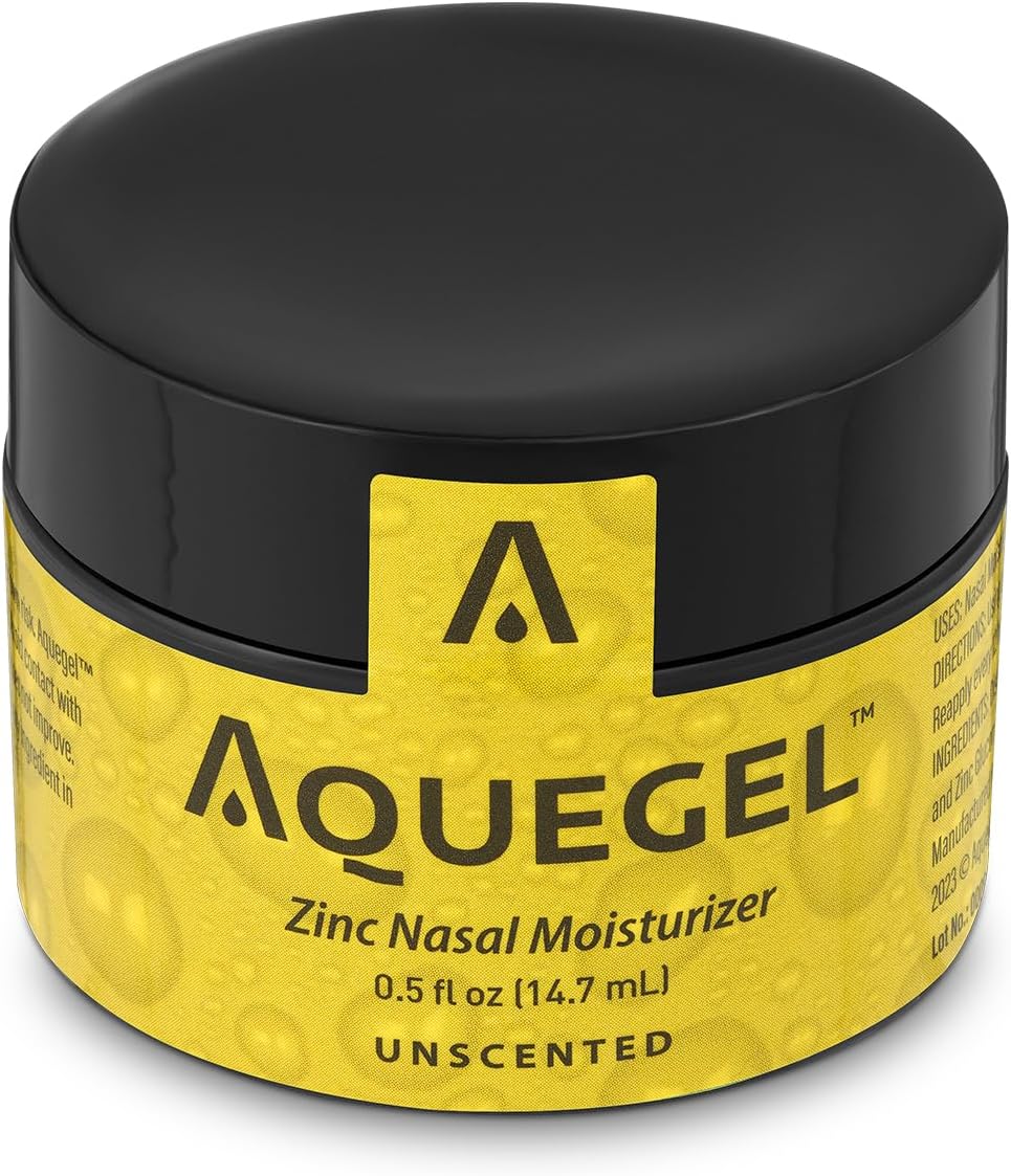 Nasal Moisturizer + Zinc, 12-Hour Nasal Moisture Relief, Water Based Nose Gel, Nasal Moisturizer for Oxygen Therapy, Dry Nose, Nasal Dryness, Nosebleeds, Cannula, Cold Symptom Relief