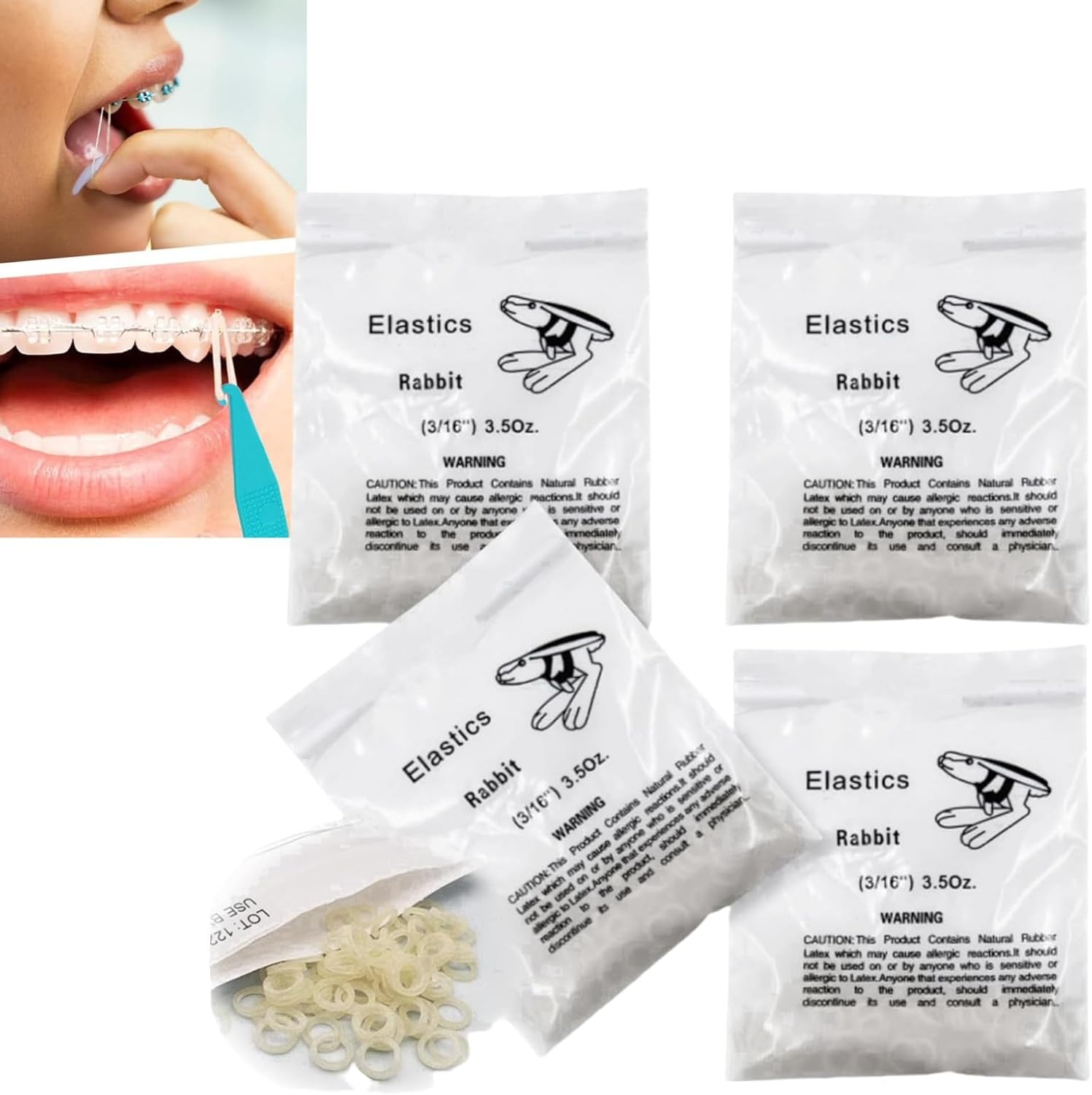 400 Pcs Small Rubber Bands for Teeth Braces,Multi-Purpose Dental Bands,Braces Elastic Bands for Teeth,Teeth Gap Bands,Braces Rubber Bands,Dental Orthodontic Elastic Bands,Braces Bands,Dental Bands