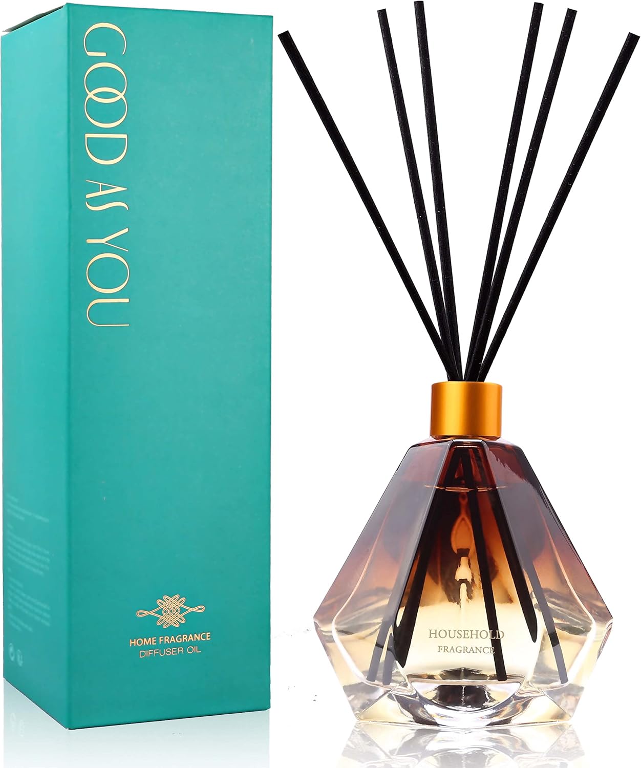 Reed Diffuser Set Cashmere Vanilla Scent for Bathroom Accessories Shelf Decor & Air Fresheners, Sticks Defusers with 3.4 fl oz Essential Oils | Home Fragrance & Essentials