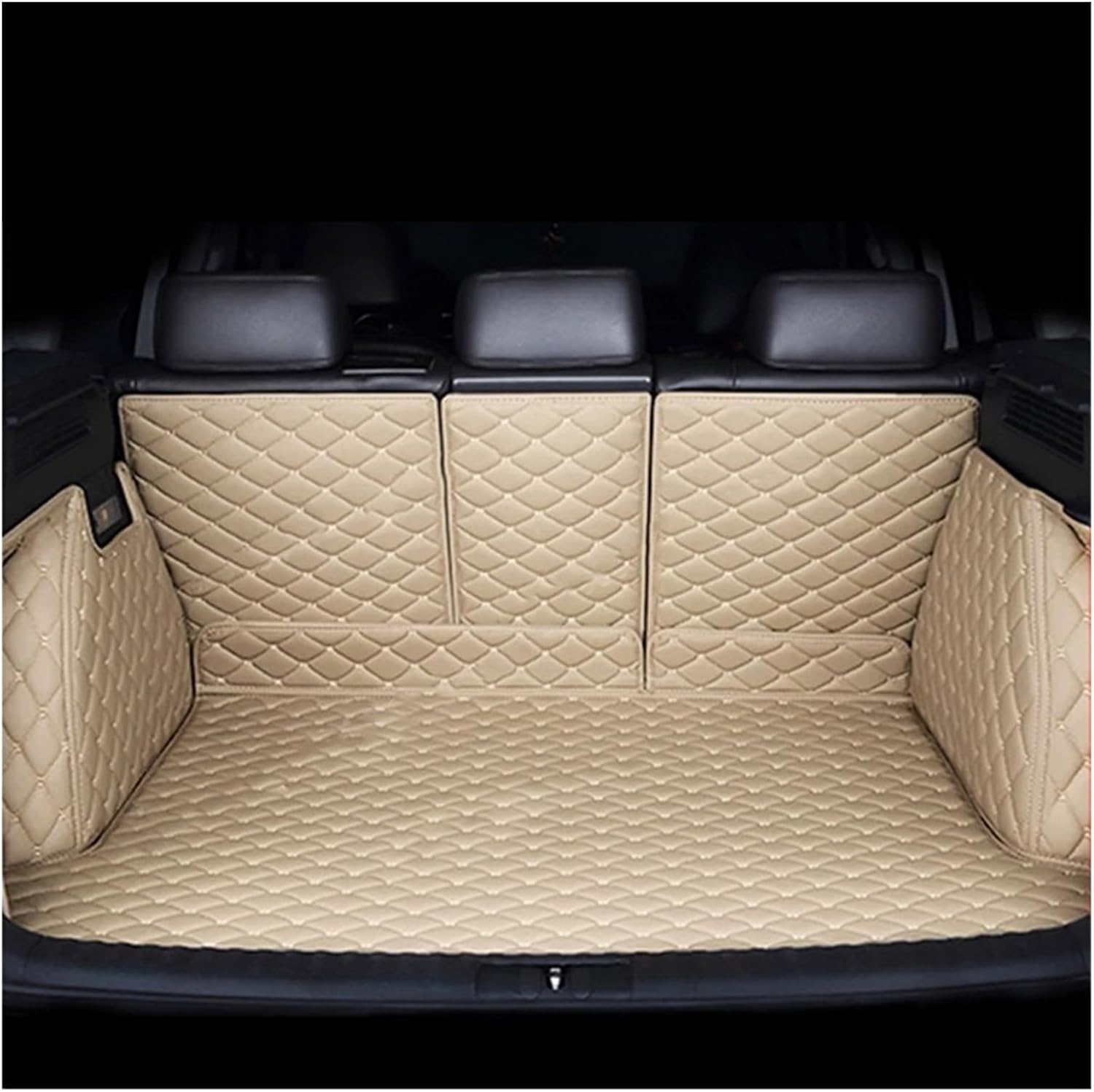 Rear Trunk Protector Mat For Skyworth HT-i Plug-in Pybrid 2022 2023 2024 2025 Car Trunk Mat Fully Trunk Mat Luxury Rear Cargo Tray Car Boot Mat(S- Beige)
