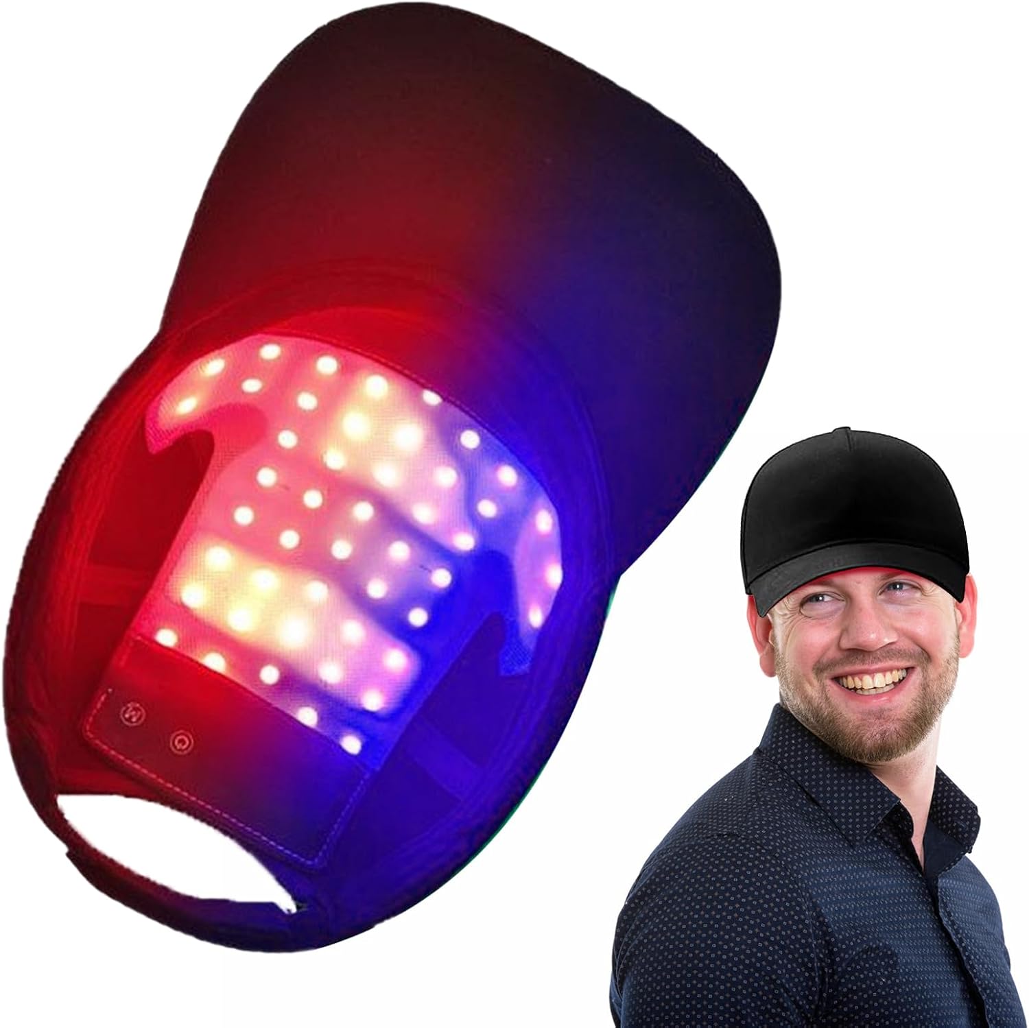 Red Light Therapy Hair Cap,48 LEDs 470nm and 660nm 4 Modes Red Blue Light Hair Regrowth Treatment for Men and Women,Hair Loss Treatments Hair Growth Products for Men with Thinning
