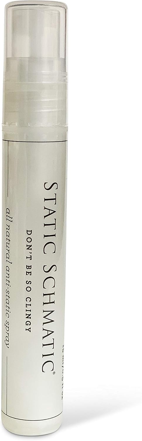 Static Schmatic for Clothes Purse Size Natural Static Cling Remover, Static Spray for Clothes, Anti-Static Spray, Travel Size Anti Static Spray, Static Cling Spray (0.5 oz)