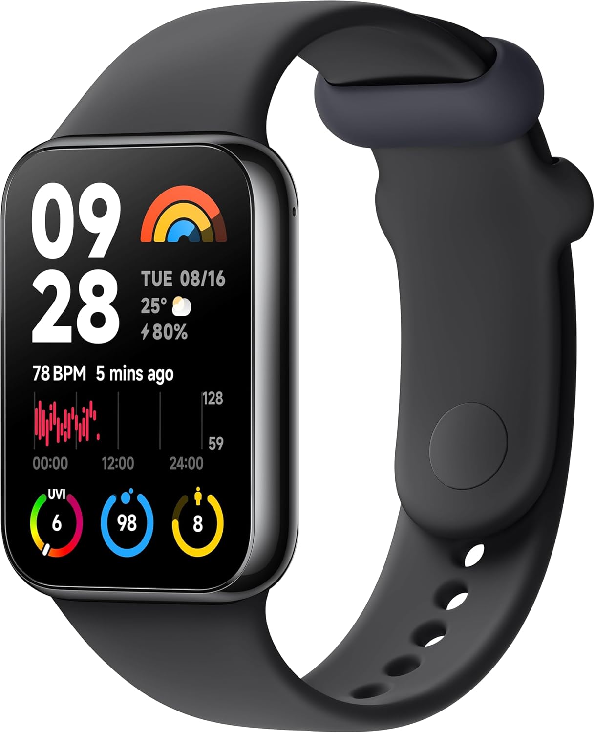Xiaomi Smart Band 8 Pro Fitness Tracker, 1.74" AMOLED Display, Up to 20 Days Battery, 5ATM, Sleep and Heart Rate Monitoring, 150+ Training Modes, Pedometer, Black