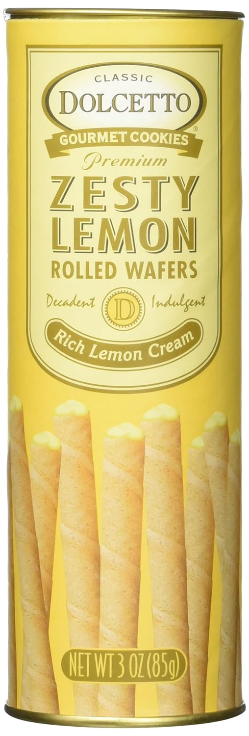Dolcetto Zesty Lemon Rolled Wafers