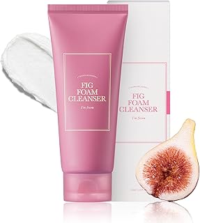I’m from Fig Foam Cleanser, Korean Daily Gentle Face Wash for Oily, Sensitive Skin, Sebum Control, Mild Alkaline, Creamy Bubble, Lather, Exfoliating, Vegan, Hydrating, Pore Cleansing 5.07 fl oz
