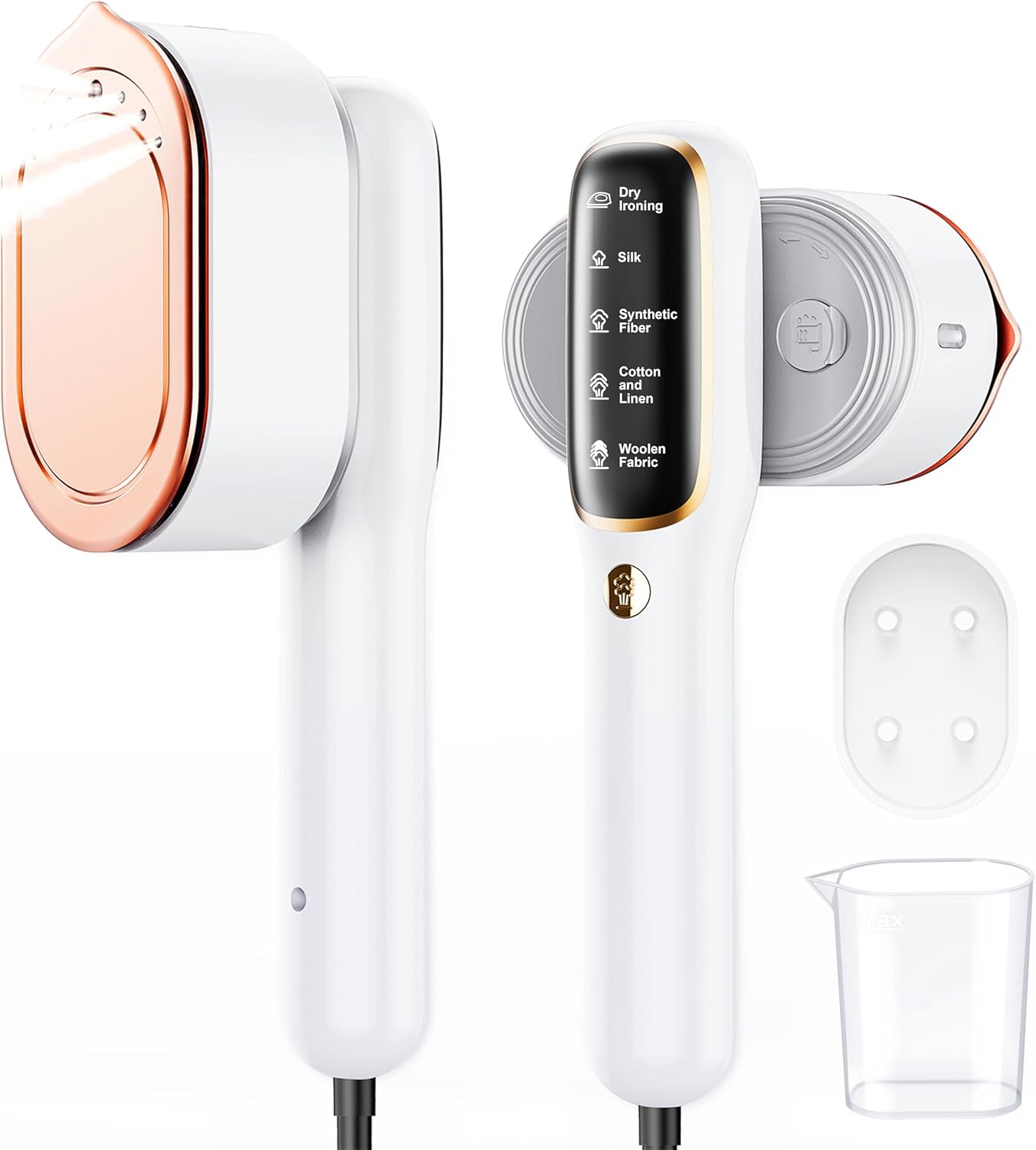 Steamer for Clothes,2-in-1Handheld Ironing Machine,Professional 5 Modes,15s Fast Heat-up, Fabric Wrinkle Remover,100ml Water Tank,Lightweight Steam Iron for Travel & Home College Dorm-120V Only