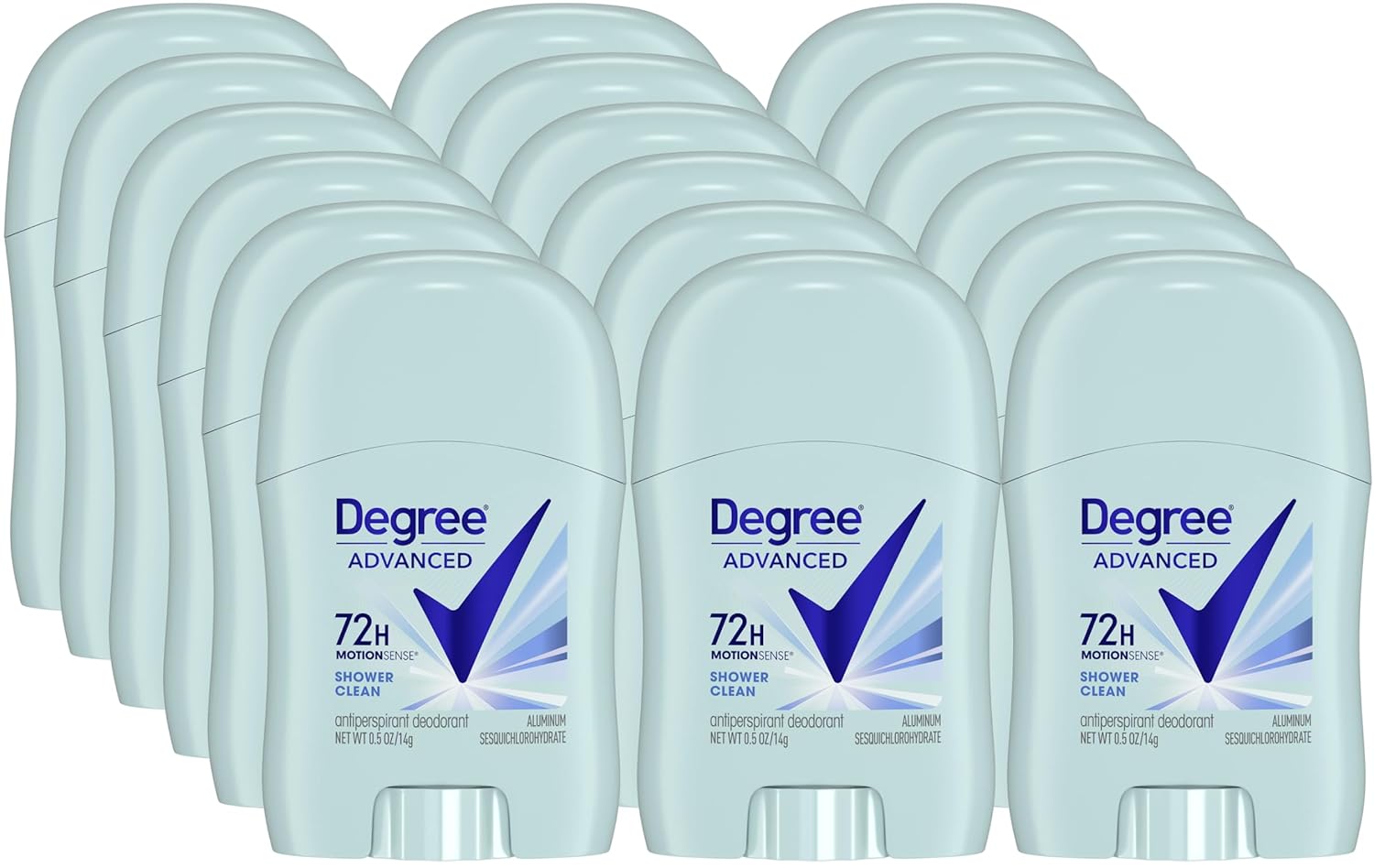 Degree Shower Clean Dry Protection Antiperspirant Deodorant Stick, 0.5 ounce (Pack of 18) (18 Pack)