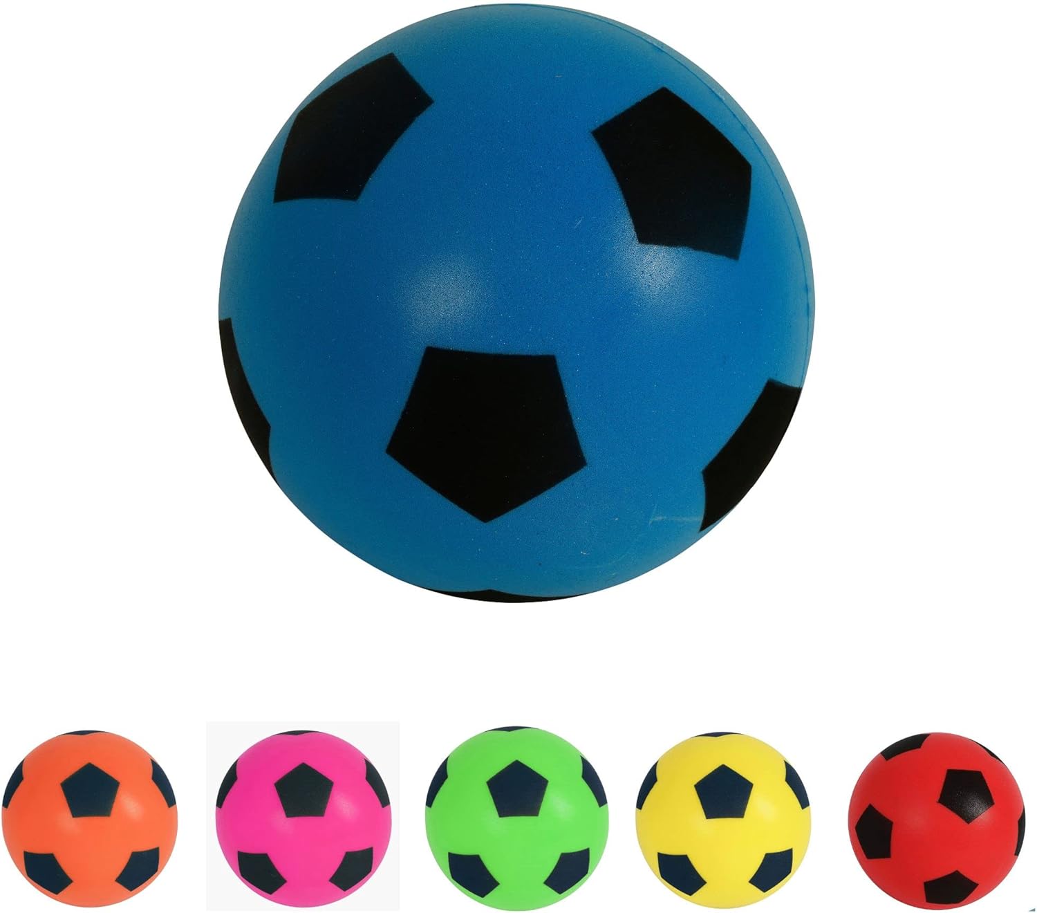 Fun Sport 20cm Football | Indoor/Outdoor Soft Sponge Foam Soccer Ball | Play Many Games For Hours Of Fun | Suitable For Adults, Boys And Girls Of All Ages (19.4cm Blue)