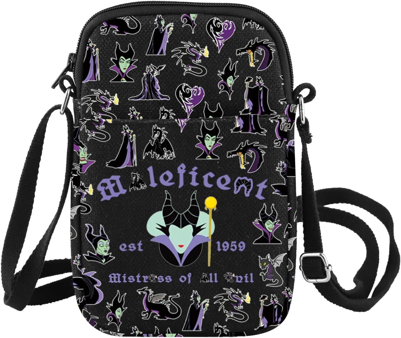 FOTAP Villains Queen Crossbody Bag Villains Fan Gift Est 1959 Shoulder Bag Evil Queen Gift (Male CB)