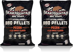 Bear Mountain BBQ 100 Percent All Natural Hardwood Pecan Mild Sweet Flavor Smoker Pellets for Outdoor Wood Pellet Grill (2 Pack)